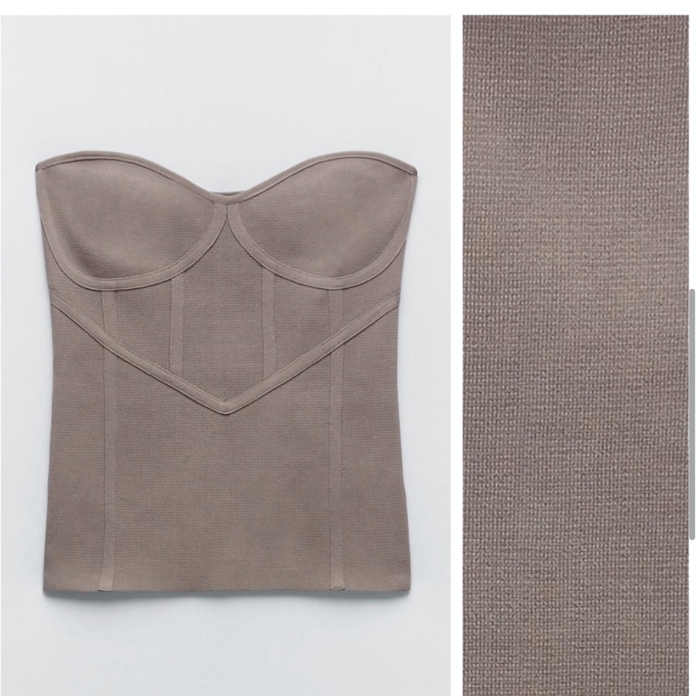 ZARA Bustier Knit Top